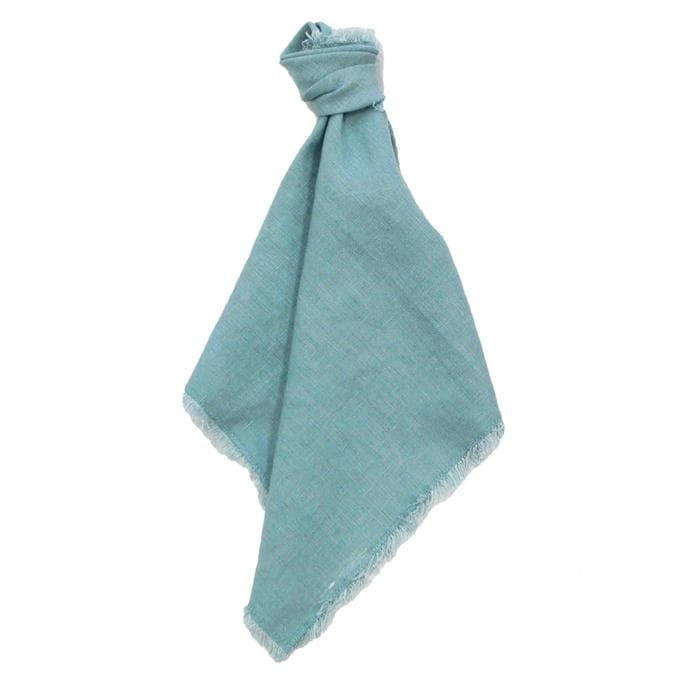 Tygservett Linne Aqua