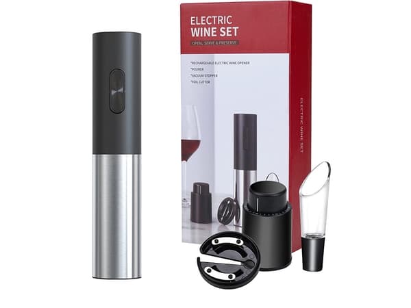 Elektrisk Vinöppnare set - Korkskruv - 4-delar