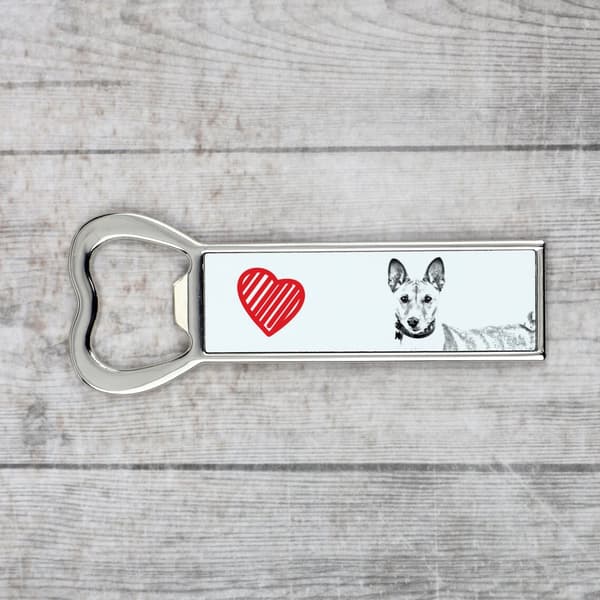 Basenji, Basenji, Congo Dog - flasköppnare med en hund, personlig kylöppnare, unik present till en man från Art-Dog