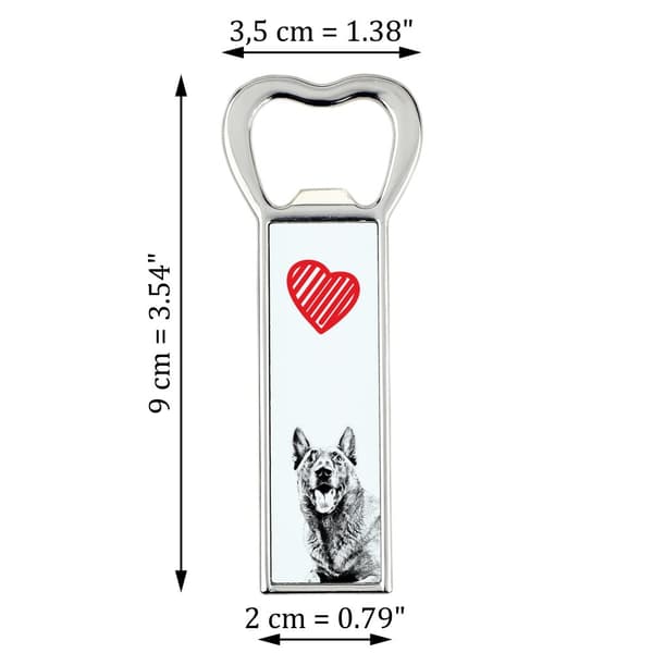 Malinois Belgian Shepherd - flaskeåbner med en hund, personlig køleskabsåbner, unik gave til en mand fra Art-Dog