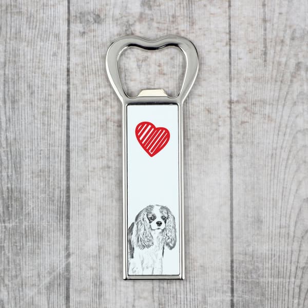 Cavalier King Charles Spaniel - flaskeåbner med en hund, personlig køleskabsåbner, unik gave til en mand fra Art-Dog