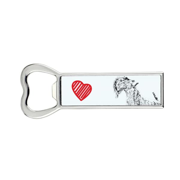 Kerry Blue Terrier, Irish Blue Terrier - pullonavaaja koiran kanssa, henkilökohtainen jääkaapinavaaja, ainutlaatuinen lahja miehelle Art-Dogilta