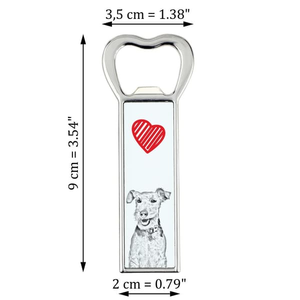 Welsh terrier, Welsh Terrier - flaskeåbner med en hund, personlig køleskabsåbner, unik gave til en mand fra Art-Dog