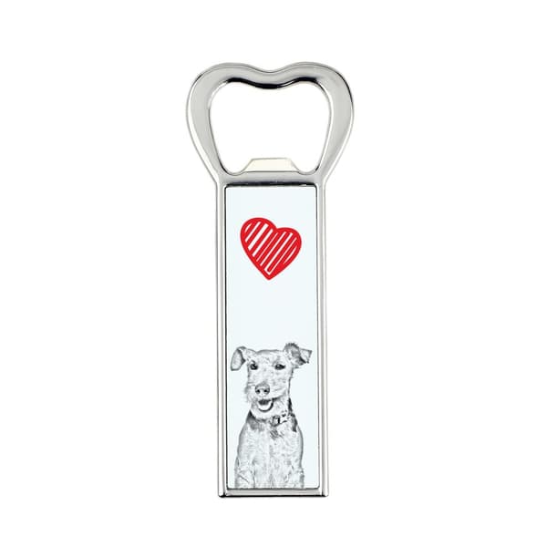 Welsh terrier, Welsh Terrier - flaskeåbner med en hund, personlig køleskabsåbner, unik gave til en mand fra Art-Dog