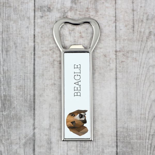 Beagle - pullonavaaja valokuvalla ja kirjoituksella Art-Dog-oluelle