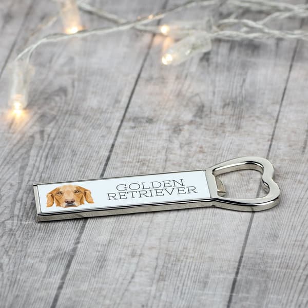 Kultainennoutaja - pullonavaaja valokuvalla ja Art-Dog-oluelle