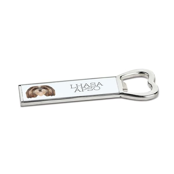 Lhasa Apso - pullonavaaja kuvalla ja kirjoituksella Art-Dog-oluelle