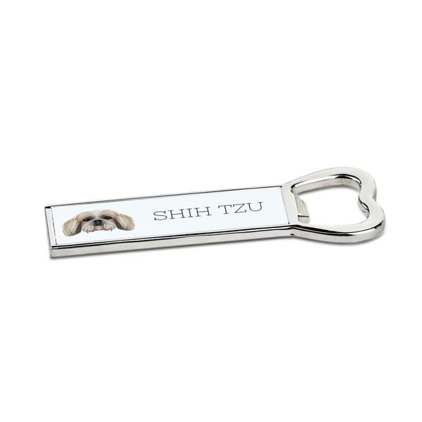 Shih Tzu, Shi tsu, Shi-Tzu, Szi-cu, Szitzu - pullonavaaja valokuvalla ja kirjoituksella Art-Dog oluelle