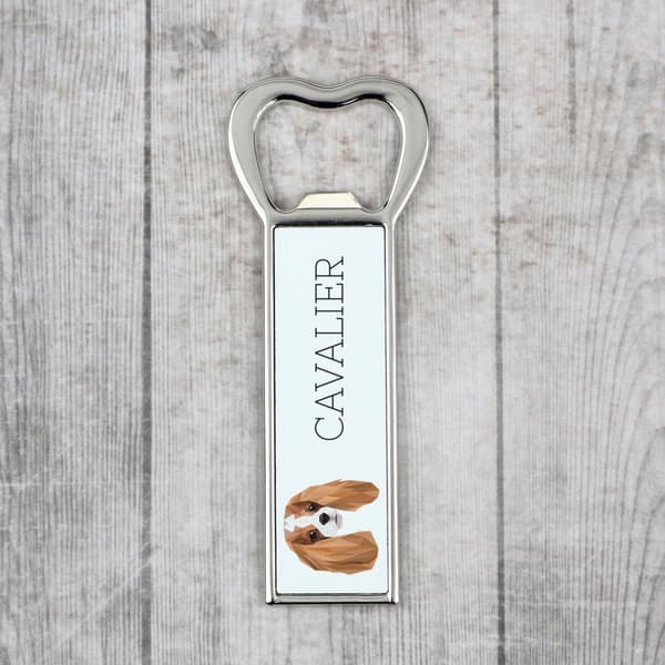 Cavalier King Charles Spaniel - pullonavaaja valokuvalla ja Art-Dog-oluelle