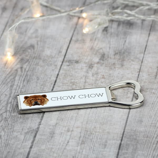 Chow Chow - pullonavaaja valokuvalla ja kirjoituksella Art-Dog-oluelle