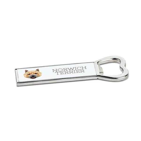 Norwich Terrier - pullonavaaja valokuvalla ja Art-Dog-oluelle
