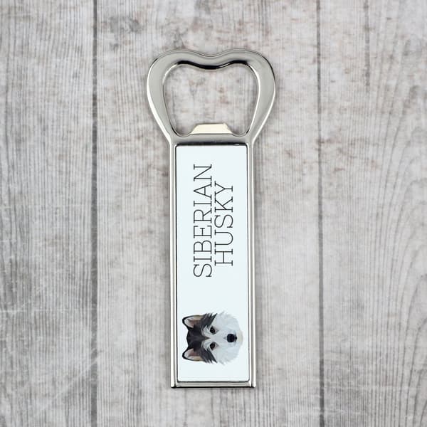 Siperianhusky, Siperianhusky - pullonavaaja valokuvalla ja kirjoituksella Art-Dog-oluelle