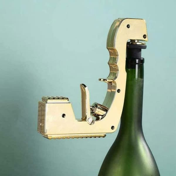 Bubblande Blaster Champagne Pistol Stopper Vinutdelare Flaska Fontänflaska Spruta för Fest