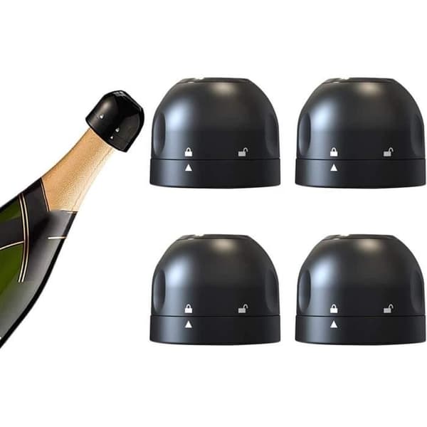 4 st silikontätning champagnepropp, vinflaskförslutning för champagne, vinflaskpropp Acce A463