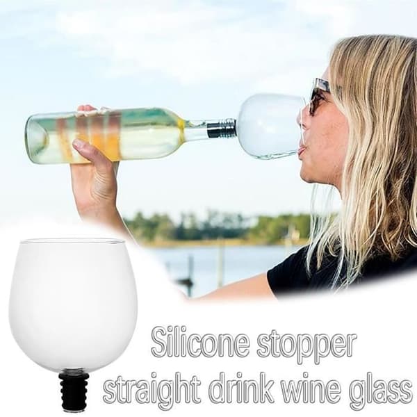Korkskruv, Kreativ vinflaska glas Barware Silikonförsegling Dryck direkt från flaskan Champagne vinpropp