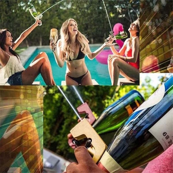 FLASKKAPP Cha Champagne cha Champagne Pistol - Kork Vin Champagne Champagne Dispenser Korkskruv136