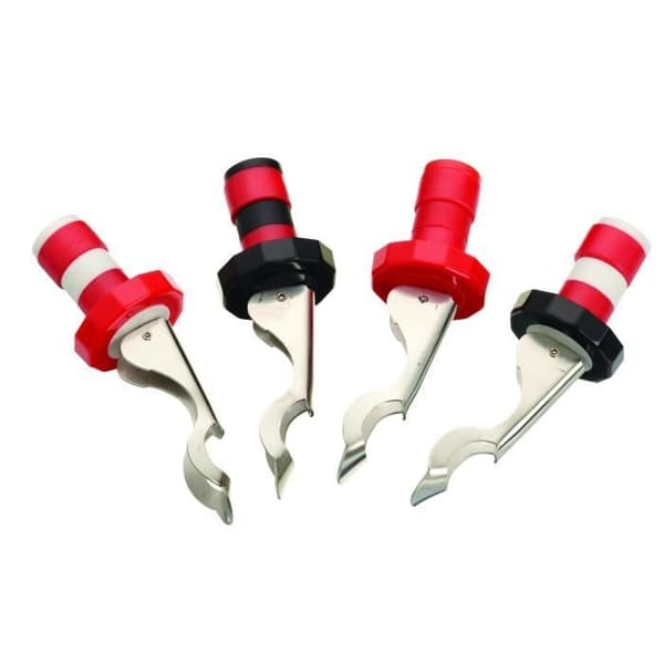 KitchenCraft flaskproppar 10 x 3,5 cm i rostfritt stål röd 4 delar