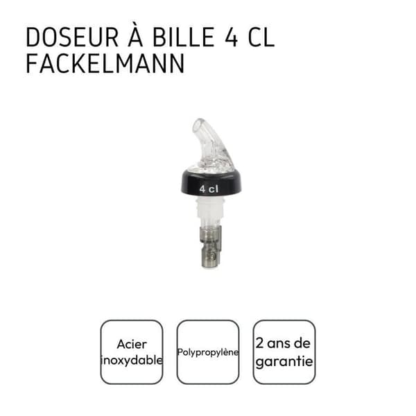 Bec verserare och mätare för alkohol med kula 4 cl Fackelmann
