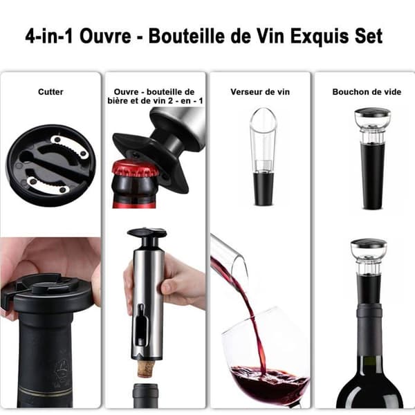Bouchon flaska - doseringspropp Ebuyfire - vinöppnare set