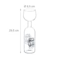 Miniatyrbild 4 av 6: Flaska med integrerat glas - 10047478-0 - Transparent - 750 ml - Glas - Mått 29,5 x 8,5 cm
