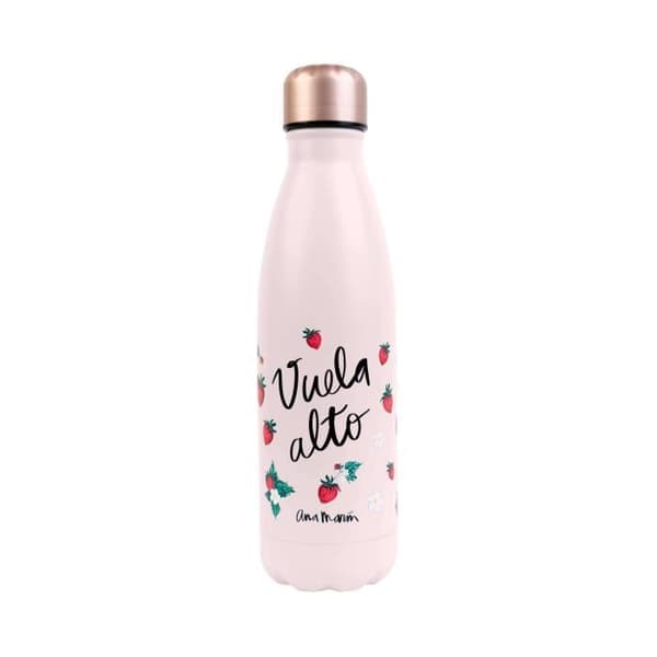 Metallflaska - Ana Marin - Fancy Rosa - 500ml - 25cm höjd - Tätslutande kork