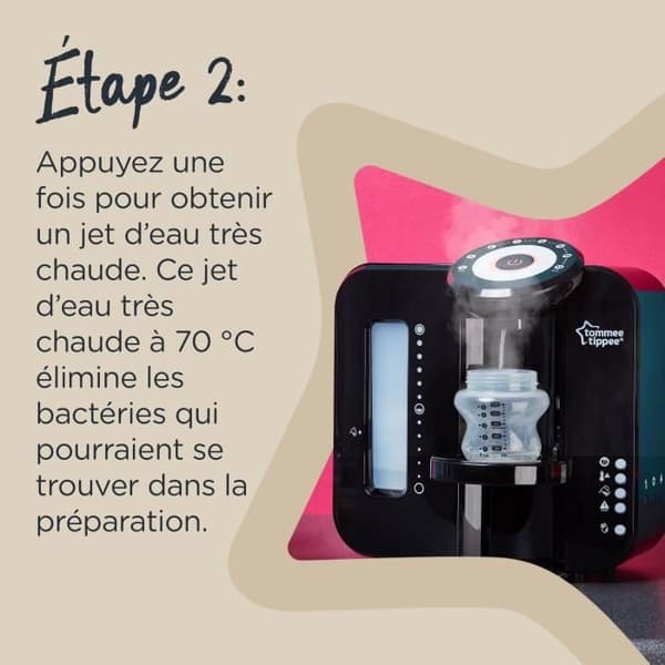 TOMMEE TIPPEE Perfect Prep - flaskvarmare - ny hot shot-funktion - svart