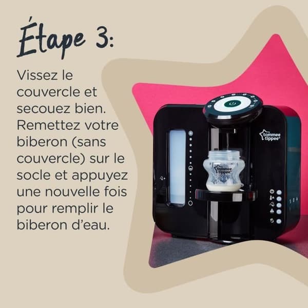 TOMMEE TIPPEE Perfect Prep - flaskvarmare - ny hot shot-funktion - svart