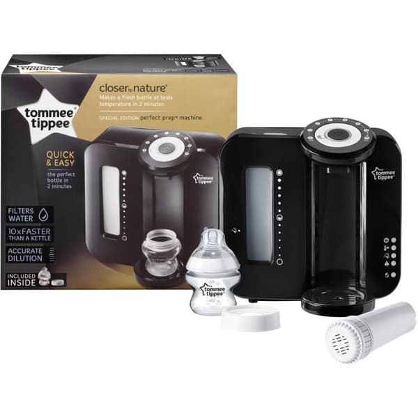 TOMMEE TIPPEE Perfect Prep - flaskvarmare - ny hot shot-funktion - svart