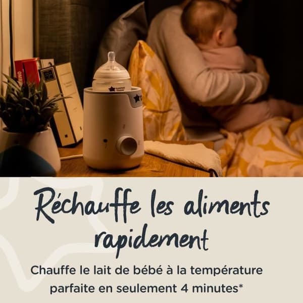 Tommee Tippee - Vit elektrisk babyflaskvärmare