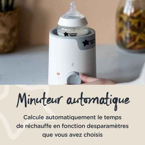 Tommee Tippee - Vit elektrisk babyflaskvärmare