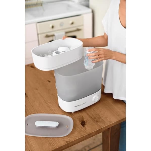 PHILIPS AVENT SCF291 / 00 Elektronisk 4-i-1-sterilisator + Diskkorg - Vit