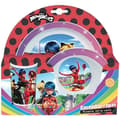 Miniatyrbild 1 av 4: FUN HOUSE Miraculous Ladybug Måltidsset - 1 tallrik ø 22 cm, en djup tallrik ø 16 cm och ett glas 220 ml - För barn