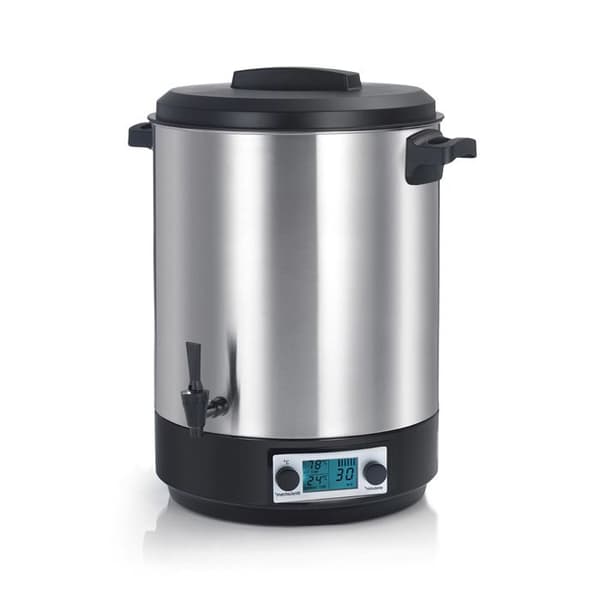 Kökschef Elektrisk burksterilisator rostfri tank med LCD-skärm, kran och timer 45l 2500w - kcpst45xxl.lcd