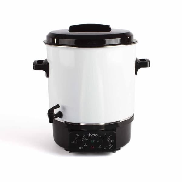 Elektrisk burksterilisator - LIVOO - DOM334 - 1800W - 27L - Ø35 cm - Justerbar termostat och timer - Emaljerad ståltank