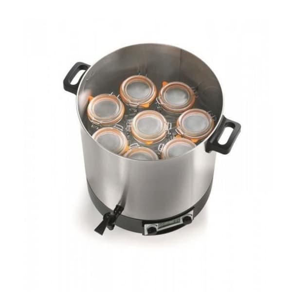 nature&saveurs - elektrisk burksterilisator tank i rostfritt stål med LCD-skärm, kran och timer 31l 2000w - ns-st31ina