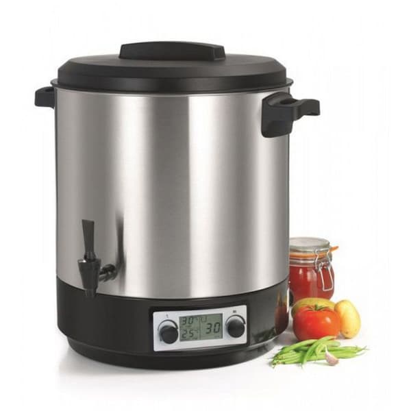 nature&amp;saveurs - elektrisk burksterilisator tank i rostfritt stål med LCD-skärm, kran och timer 31l 2000w - ns-st31ina