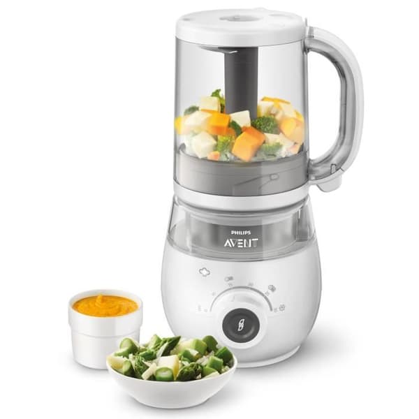 4 i 1 spis-mixerrobot - PHILIPS AVENT - SCF883/01 - Kapacitet 1000ml - Blandningseffekt 400W - Grå