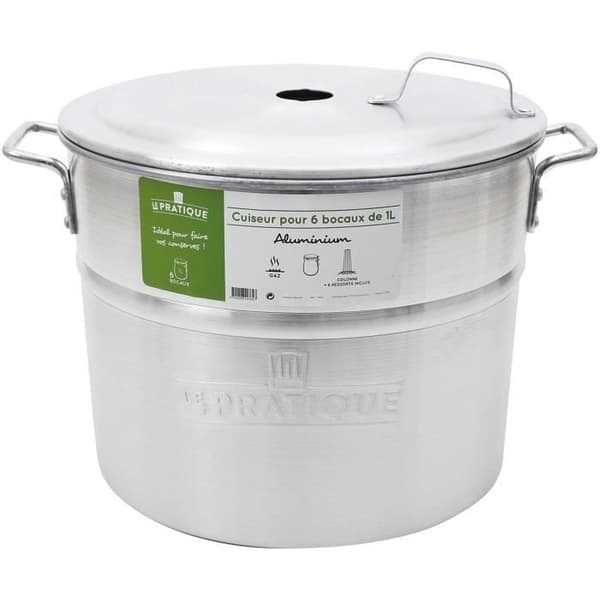 DEN PRAKTISKA aluminiumsterilisatorn - 25 L - 6 burkar