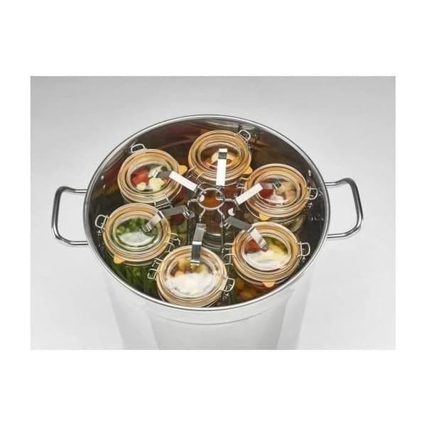 GUILLOUARD - Sterilisator - cateringfirma - 2 i 1 - 37 L / 12 burkar på 1L - Rostfritt stål