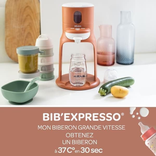 BÉABA - Bib'Expresso - Flaskvärmare / Puréberedare - Exakt Temperatur - Omedelbar - Vattenbad - Terrakotta