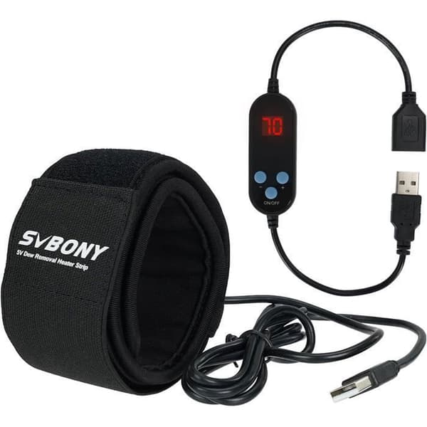 Svbony SV172 Värmestrumpa Anti-Dim, Objektivvärmestrumpa, 430mm Temperaturregulator Anti-Frost och Dimma för Kamera