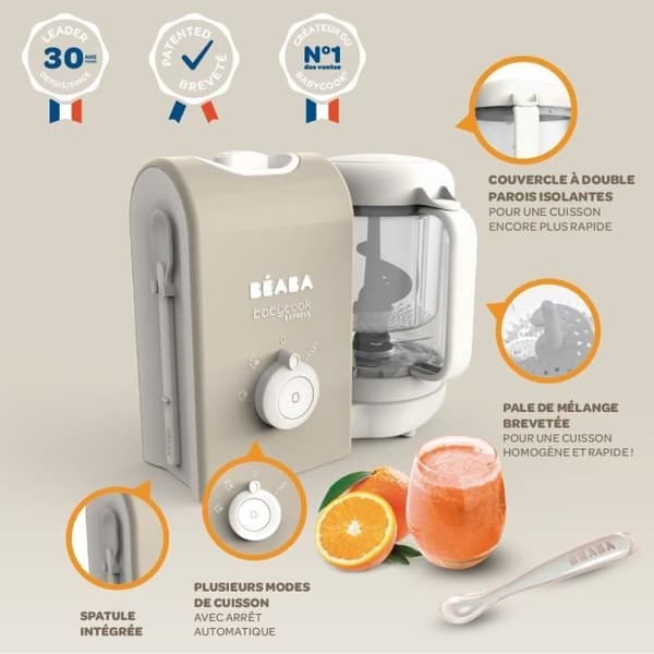 BEABA Babycook Express 4 i 1 mixer-spis babyrobot - Lerjord