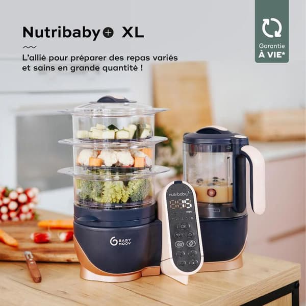 BABYMOOV - Nutribaby(+) XL Multifunktionsrobot för barn Stor kapacitet