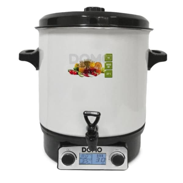 Domo DO42324PC, 27 L, 30 °C, 100 °C, Svart, Vit, LCD, 1800 W