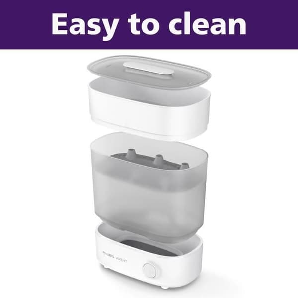 Sterilisator - PHILIPS AVENT - Ånga 4 i 1 - Vit - Steriliserar på 6 min - Garanti för 24h sterilisering