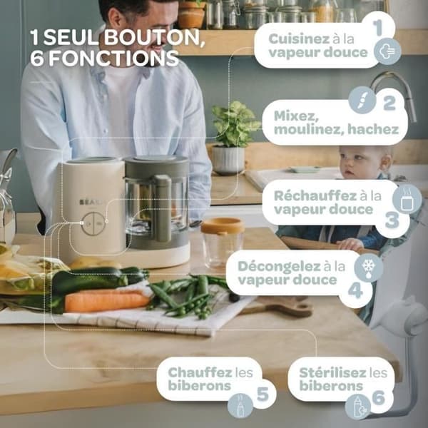 Babyförberedningsrobot Beaba BABYCOOK NEO WHITE 9145223