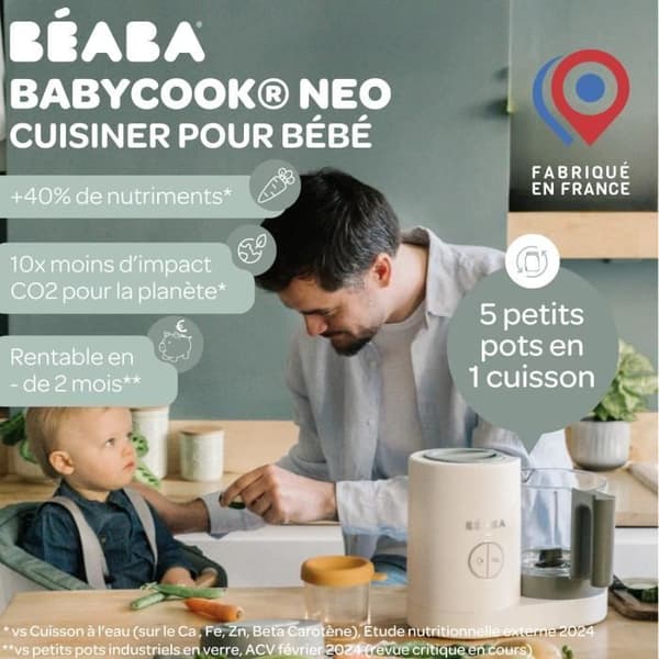 Babyförberedningsrobot Beaba BABYCOOK NEO WHITE 9145223