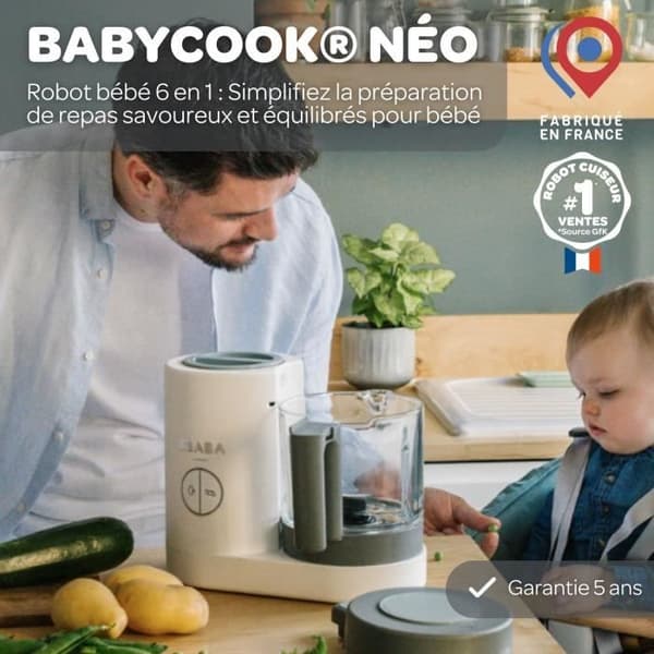 Babyförberedningsrobot Beaba BABYCOOK NEO WHITE 9145223