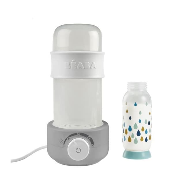 BEABA Bib Seconds ångflaskvärmare och babygrytor Grå - Skalbar och multifunktionell