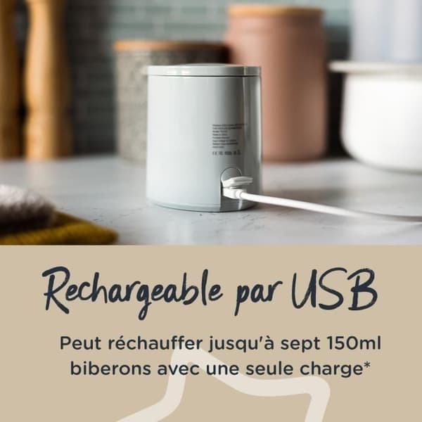 TOMMEE TIPPEE LetsGo kannettava sähköinen pullonlämmitin. USB-ladattava. kevyt